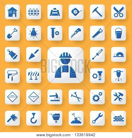 application design Construction Icons set. vector illustrration.