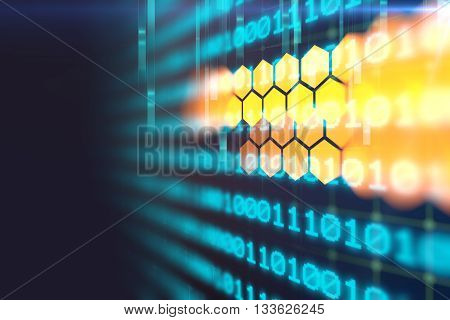 Digital Code Number Abstract Technology Background