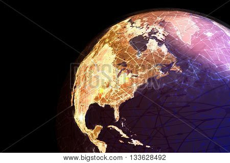 A Globe Showing Internet And Online Connections.