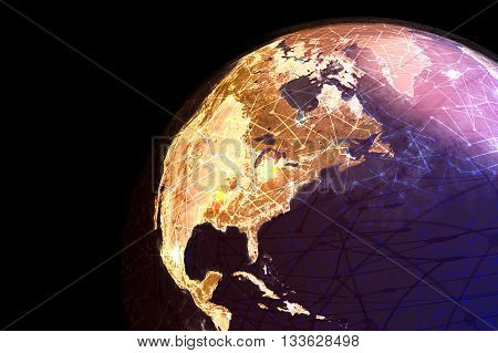 A Globe Showing Internet And Online Connections.
