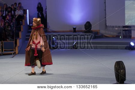 Cosplayer Dressed As Character Holo From Anime  Spice And Wolf
