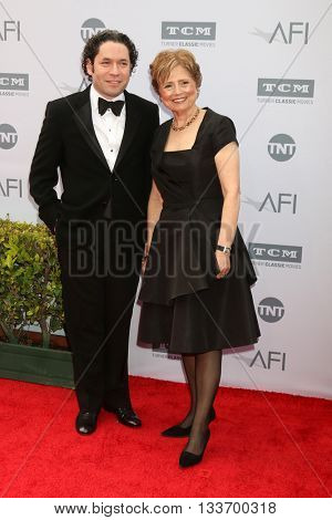 LOS ANGELES - JUN 9:  Gustavo Dudamel, Deborah Borda at the American Film Institute 44th Life Achievement Award Gala Tribute to John Williams at the Dolby Theater on June 9, 2016 in Los Angeles, CA