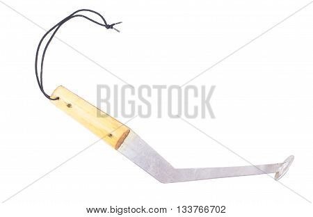 tackles for catching of river fish on a white background