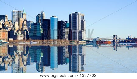 Lower Manhattan ja Brooklyn Bridge