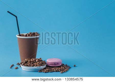 One Coffee To Go And One Macaroon