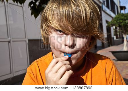 Boy Enjoys Icecream
