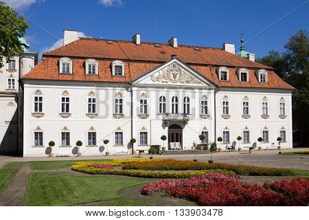 NIEBOROW - POLAND - SEPTEMBER 04 2010: The palace of Nieborow estate in Poland. The manor of Nieborow was built in 16th century. It is today the subsidiary of the National Museum in Warsaw.