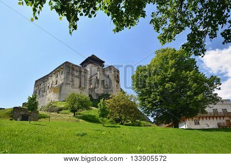 Trencin Castle, Europe-slovak Republic. Beautiful Old Architecture.