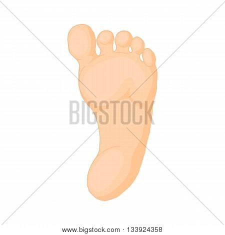 Human foot icon in cartoon style on a white background