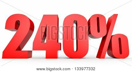 Discount 240 Percent Off. 3D Illustration.