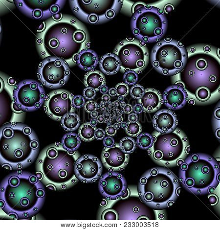Abstract Fractal. Fractal Art Background For Creative Design. Decoration For Wallpaper Desktop, Post