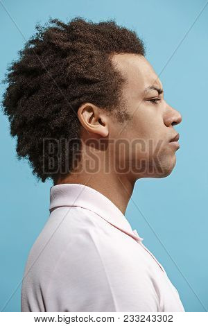 I Am Tired Of Everything. Sad Man. Boring, Dull, Tedious Concept. Young Afro Emotional Man. Human Em