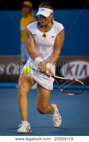 20. Januar Melbourne: Samantha Stosur Australien in ihrem zweiten Runde Sieg über Vera Duschewina von