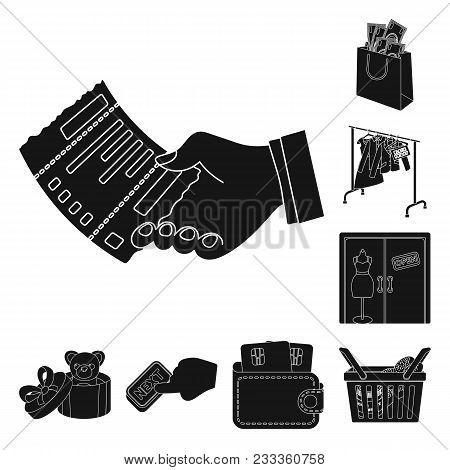 E-commerce And Business Black Icons In Set Collection For Design. Buying And Selling Vector Symbol S