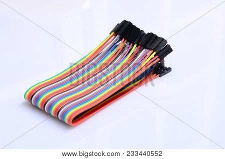 Collection Of Electronic Components Isolated In White