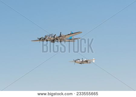 Boeing B-17G Flying Fortress And North American B-25J Mitchell