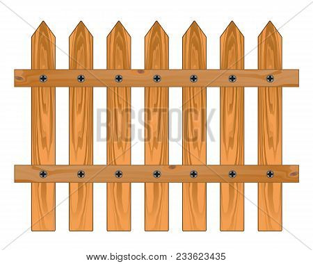 Illustration Woden Sharp Fence For Fencing Territory