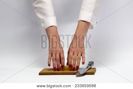 Women's Hands In The Kitchen.