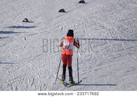 Competitions In Downhill Skiing Among Juniors Are Held Annually On Snow-covered Slopes Of The Ski Re