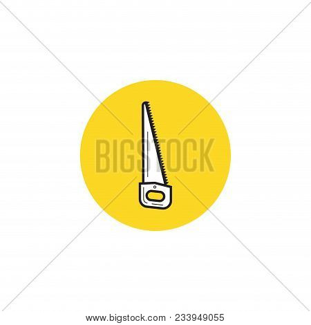Hand Saw Icon In Black Style Isolated On White Background. Sawmill And Timber Symbol Stock Vector Il
