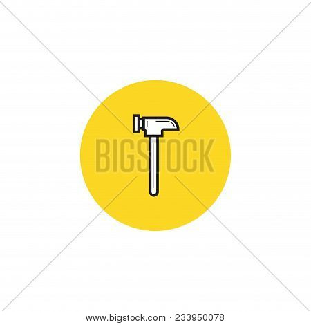 Hammer Icon, Stock Vector Illustration Flat Design Style