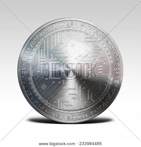 Silver Eot Coin Isolated On White Background 3d Rendering Illustration