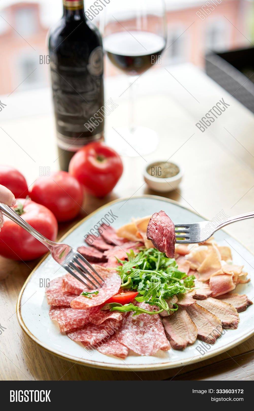 Close Meat On Fork. Image & Photo (Free Trial) Bigstock