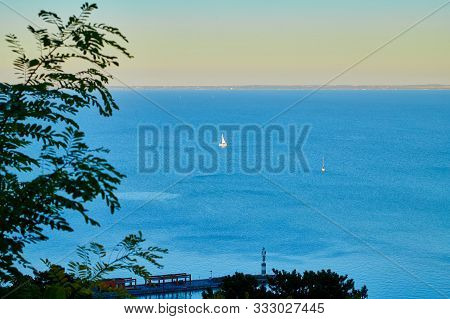 Beautiful View Of The Lake Balaton From Tihany On A Sunny Day