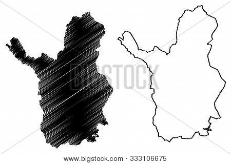 Lapland Region (republic Of Finland) Map Vector Illustration, Scribble Sketch Lapland Map