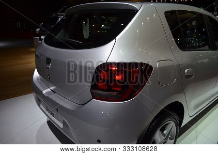 Paris, France - October 02, 2018: Dacia Sandero At Paris Motor Show