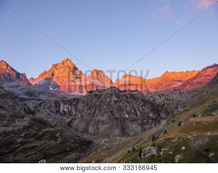 Monte Viso Is The Highest Mountain Of The Cottian Alps. It Is Located In Piemonte In Italy Close To 