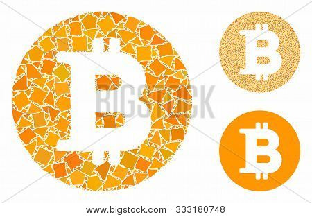Bitcoin Coin Composition Of Trembly Items In Various Sizes And Color Tints, Based On Bitcoin Coin Ic