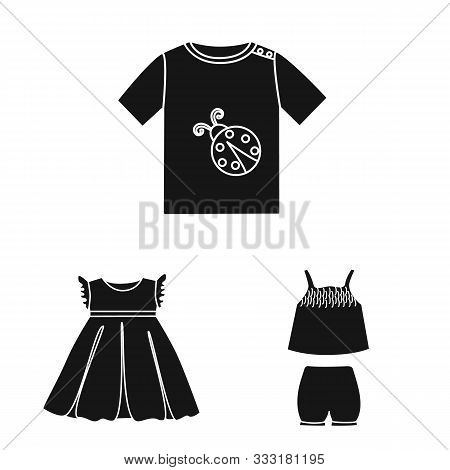 Vector Design Of Little And Cotton Logo. Collection Of Little And Kid Vector Icon For Stock.