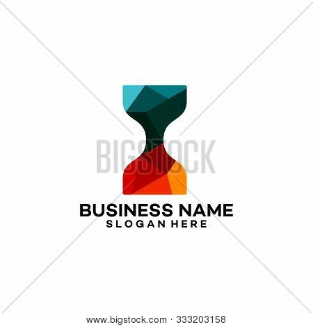 Simple Hourglass Logo Template Designs Element Vector