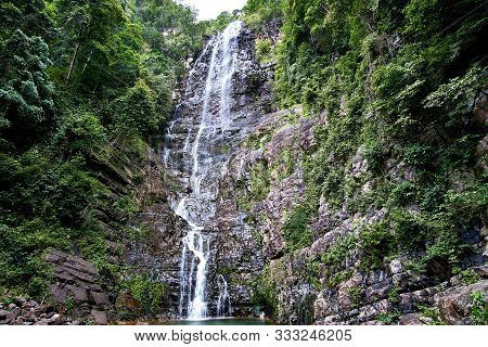 Long Exposure From Temurun Waterfall At Langkawi, Malaysia