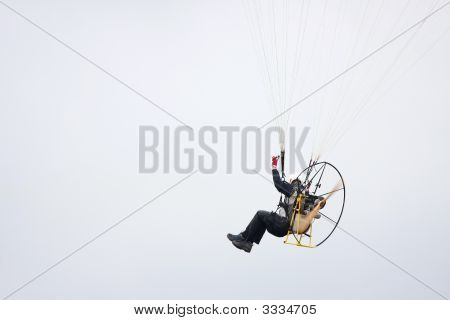 Motor angetriebene Gleitschirm closeup