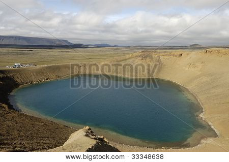 Krafla Lake, Island.
