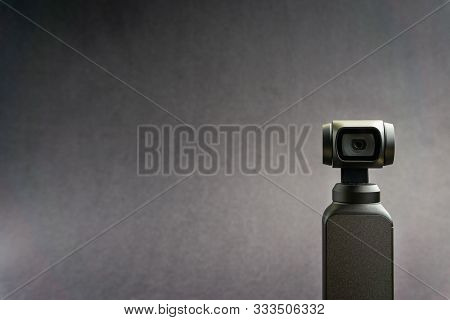 Kuala Lumpur, Malaysia - November 13, 2019 : Dji Osmo Pocket Stabilized Handheld Camera Close Up On 