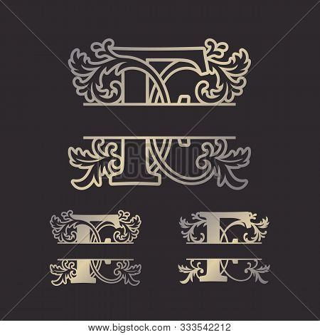Split Letters. Split Monogram Font. Split Alphabet.