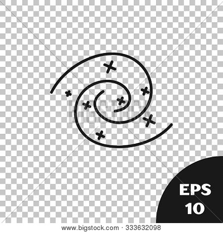 Black Black Hole Icon Isolated On Transparent Background. Space Hole. Collapsar. Vector Illustration