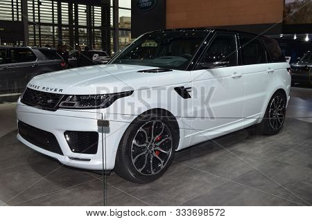Paris, France - October 03, 2018: Range Rover Sport P400S Hse At Paris Motor Show
