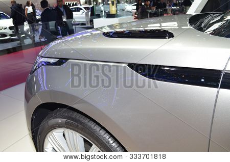 Paris, France - October 03, 2018: Range Rover Velar At Paris Motor Show