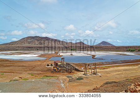 Panoramic View Of Salinas De Pedra De Lume In The Island Sal, Cape Verde