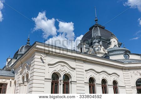 Facade Of Varosligeti Building Near Budapest Ice Rink And Near Heroes Squre