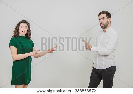Caucasian Cuople, Young Man And Woman, Promote Just Fantastic Quality Product, Looking Excited Thems