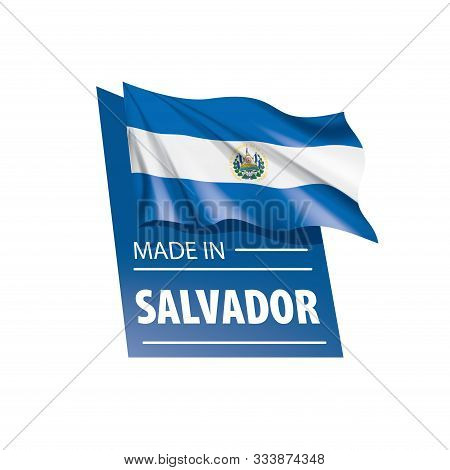 Salvador Flag, Vector Illustration On A White Background
