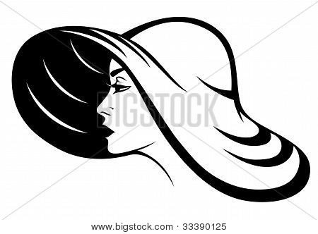 женщина шляпа