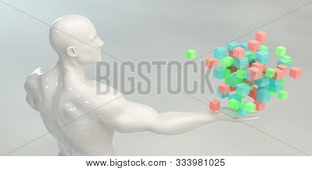 Cyber Security Exploit with Hacking Protection Concept 3D Render