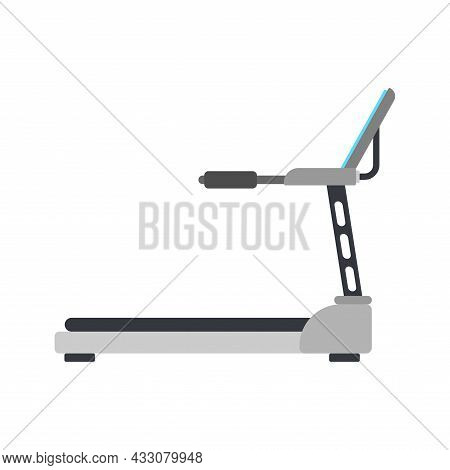 Electric Treadmill Isolated. Fitness Exercise For Running. Workout