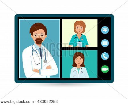 Meeting Doctors Online. Telehealth Medical Consultation. Call Doctor